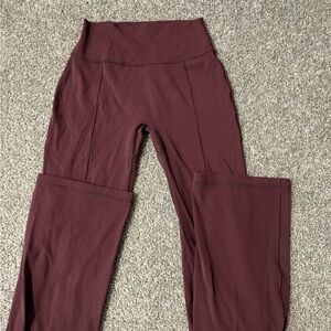 High-Waisted Burgundy Leggings
